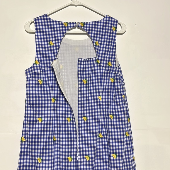 Talbots Lemons & Gingham Shift Dress Size 8 - Picture 11 of 11